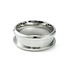 201 Stainless Steel Grooved Finger Ring Settings STAS-TAC0001-10A-P-2