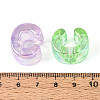 UV Plating Transparent Acrylic European Beads OACR-M027-02C-4