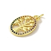Brass Micro Pave Cubic Zirconia Pendants KK-M283-27C-02-2