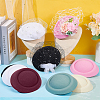  6Pcs 6 Colors Cloth Flat Round Fascinator Hat Base for Millinery AJEW-NB0005-57-4