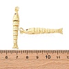 Rack Plating Brass Micro Pave Cubic Zirconia Pendants KK-M309-38K-G-3