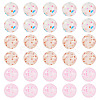30Pcs 3 Colors Transparent Silicone Focal Beads SIL-TA0002-83-3