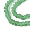 Frosted Transparent Glass Beads Strands GLAA-N016-4mm-27-4