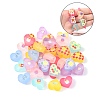Transparent Printed Acrylic Beads MACR-S373-124-H-1