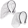 2Pcs 2 Colors Mesh Veil Cloth Hair Bands FIND-OC0003-95A-1
