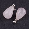 Natural Rose Quartz Pendants X-G-K187-04L-2