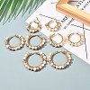 4 Pairs Vintage Natural Pearl Beads Earrings for Girl Women EJEW-JE04643-3