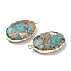 Dyed Synthetic Imperial Jasper Pendants G-D337-03C-G-2