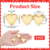 8Pcs 304 Stainless Steel Locket Pendants STAS-HY0002-02-2