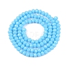 Opaque Solid Color Imitation Jade Glass Beads Strands EGLA-A044-P3mm-D08-3
