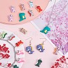 24 Pieces Dinosaur Charms Pendants Animal Shape Resin Charm Colorful Dinosaur Pendant for Jewelry Necklace Bracelet Earring Making Crafts JX318A-3