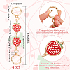 Alloy Enamel Strawberry Link Bag Straps Extender Chains FIND-WH0110-384-2