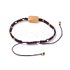 Adjustable Natural Yellow Jade Braided Bead Bracelets BJEW-JB05051-03-2