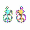 Rainbow Color Alloy Pendants PALLOY-N163-118-NR-2