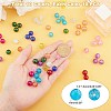 Spray Painted Transparent Crackle Glass Beads Strands CCG-X0002-10mm-B-2