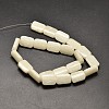 Natural White Jade Rectangle Beads Strands G-P091-57-2