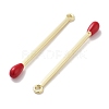 Rack Plating Alloy Enamel Pendants PALLOY-F311-07G-2