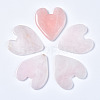 Natural Rose Quartz Heart Gua Sha Stone G-T132-037-1