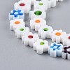 Handmade Millefiori Glass Bead Strands LAMP-J035-8mm-11-2
