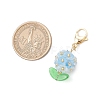 Hydrangea Acrylic & Glass Seed Beads Pendant Decorations HJEW-MZ00217-3