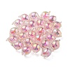 UV Plating Rainbow Iridescent Acrylic Beads OACR-F004-07H-3