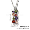 Brass Cubic Zirconia Long Tassel Pendant Necklaces for Fashionable Statement Style DV3387-10-1