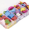 Mixed Shapes Cute Carton Wooden Beads for Children DIY at Home and Classroom WOOD-PH0001-01-B-3