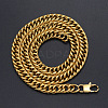 Men's 201 Stainless Steel Cuban Link Chain Necklaces NJEW-T012-01A-56-G-2