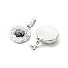 Natural Paua Shell & Acrylic  Pendants PALLOY-JF05942-02-2