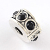 Brass Rhinestone European Clasps KK-N291-01AS-04-2