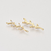 Brass Cubic Zirconia Links connectors X-KK-N216-14-2