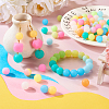  72Pcs 12 Colors Luminous Round Food Grade Silicone Beads SIL-TA0001-38-7