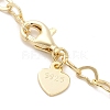 925 Sterling Silver Heart Link Chain Anklets Jewelry for Women AJEW-F162-008G-2
