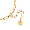 Ion Plating(IP) 304 Stainless Steel Paperclip Chain Necklace NJEW-D045-14G-01-2