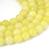 Natural Lemon Jade Round Bead Strands X-G-E334-10mm-07-1