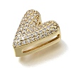 Brass Micro Pave Clear Cubic Zirconia Beads CU-CBAEEA8-16G-2