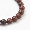 Natural Dyed Sandalwood Beads Stretch Bracelets BJEW-JB03843-3
