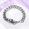 201 Stainless Steel Curb Chain Bracelets BJEW-B078-157P-1