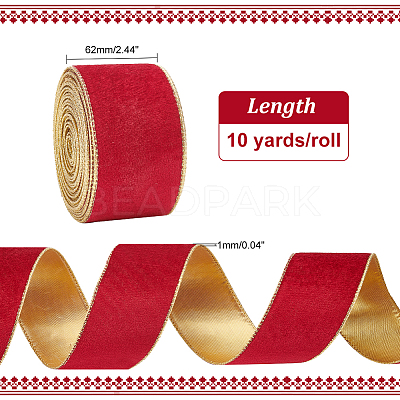 10 Yards Single Face Velvet Ribbons SRIB-WH0026-10B-1