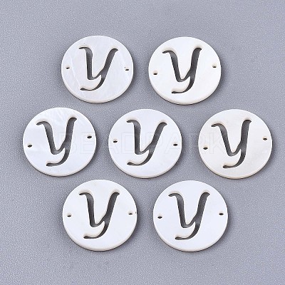 Natural Freshwater Shell Links Connectors SHEL-S276-120Y-1