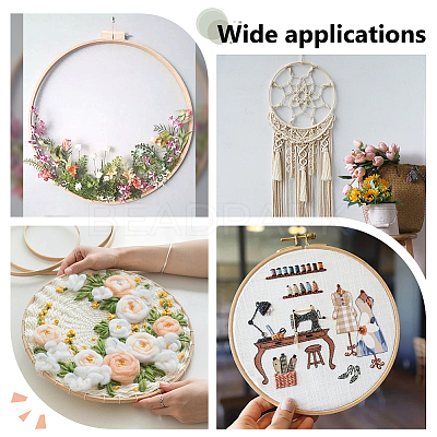 9Pcs 9 Styles Bamboo Embroidery Hoops DIY-GO0003-09-1