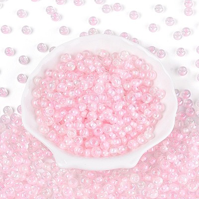 FGB Inside Colours Transparent Glass Seed Beads SEED-T009-01J-1
