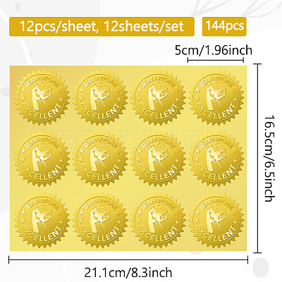 12 Sheets PET Adhesive Wax Seal Stickers DIY-WH0451-041-1