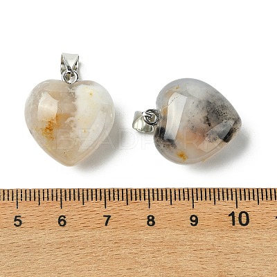 Natural White Cherry Blossom Agate Pendants G-F820-10A-17-1