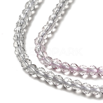 Transparent Gradient Color Glass Beads Strands X1-GLAA-H021-01B-12-1