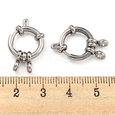 Non-Tarnish 304 Stainless Steel Spring Ring Clasps STAS-G190-17P-D-1