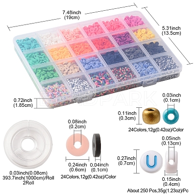 DIY Heishi Surfer Bracelet Making Kit DIY-FS0004-81-1
