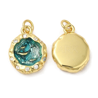 Rack Plating Brass Charms KK-C030-29G-1