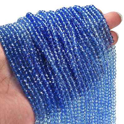 Transparent Painted Glass Beads Strands DGLA-A034-T4mm-A01-1
