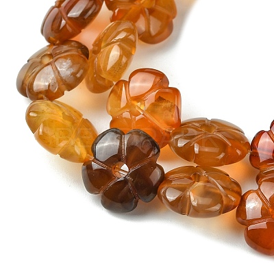 Natural Red Agate Beads Strands G-H023-B21-01-1